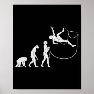 Poster Évolution De L'Escalade Rock Climber Fun Rock