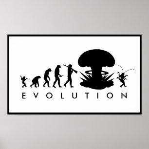 Poster Évolution de l'Homme et du Cafard Graphique d'évol