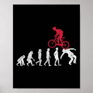 Poster Évolution de VTT Crash Drôle de vélo Mtb Ri