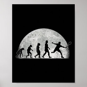 Poster Évolution du badminton - Joueur de badminton Moon 