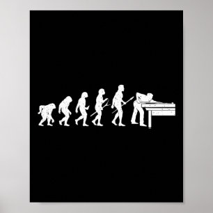 Poster Evolution Du Jeu Billard - Pool Player Sports L