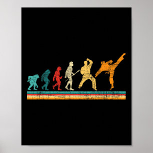 Poster Évolution du karaté - Entraîneur d'arts martiaux K