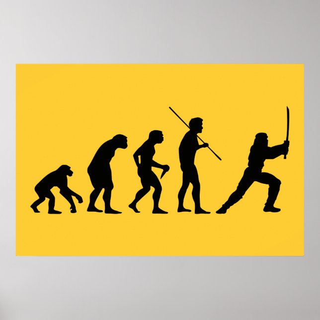 Poster Evolution du Ninja - de l'Homme à Ninja (Devant)