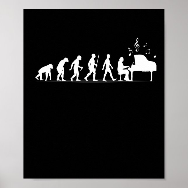 Poster Évolution du piano (Devant)