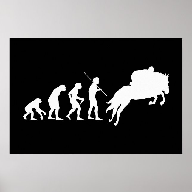 Poster Évolution équestre de l'homme à l'cheval (Devant)