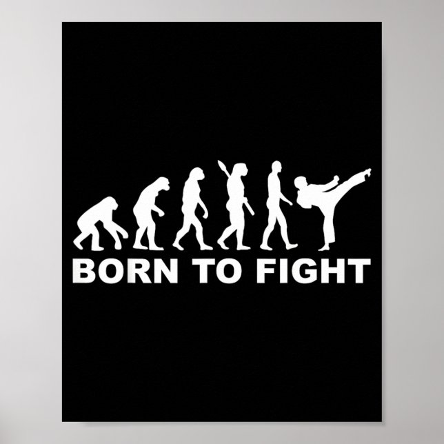 Poster Évolution née pour combattre le Karaté (Devant)