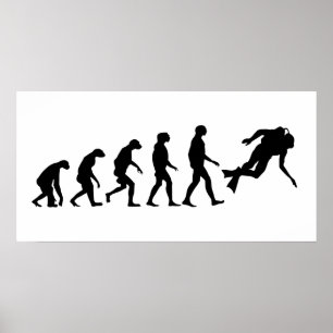Poster Evolution of Scuba Diving