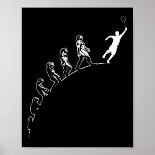 Poster Évolution Volant de Badminton Art Sports 