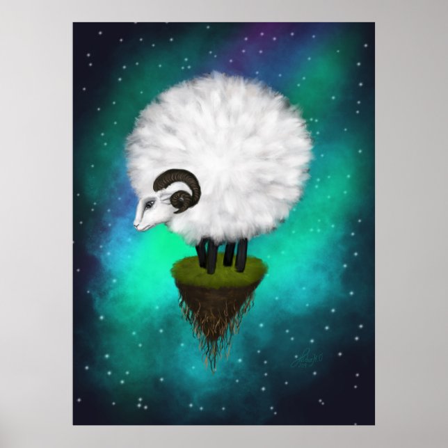 Poster Ewe céleste : Le pâturage parmi les étoiles (Devant)