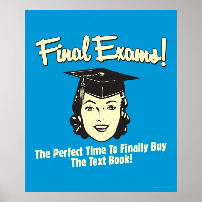 Poster Examen final : Acheter enfin le livre de texte (Devant)