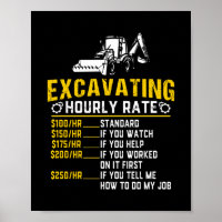 Excavateur à taux horaire amusant Machine d'excava