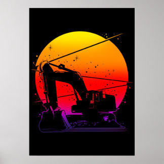Poster Excavateur Sun