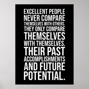 Poster Excellentes Personnes Se Comparent Par Rapport À E