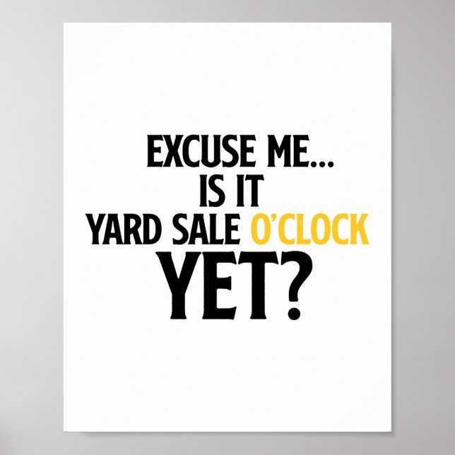 Poster Excusez-Moi, C'Est La Vente De Jardin D'Horloge Et (Devant)