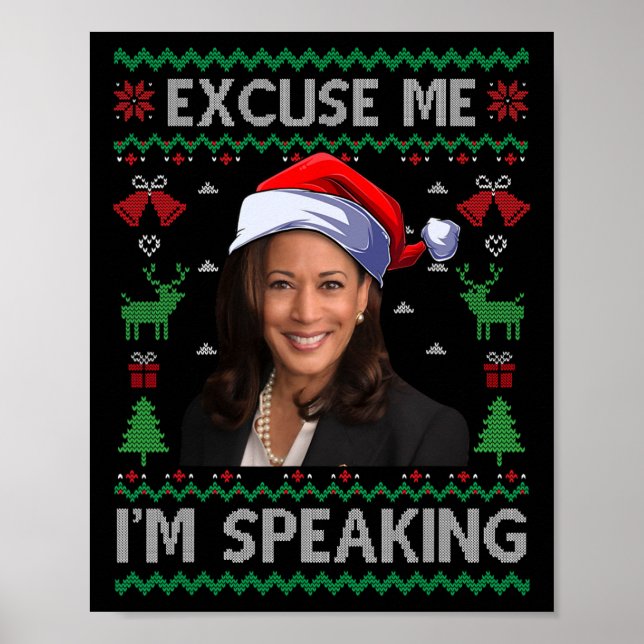 Poster Excusez-moi Je parle mal Noël Kamala Harri (Devant)