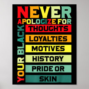 Poster Excusez-moi pour votre Blackness Black History Jun