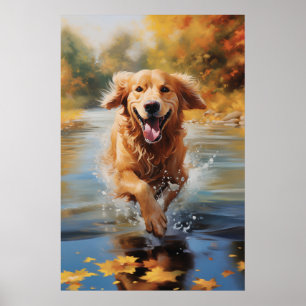 Poster Exécution de Golden Retriever