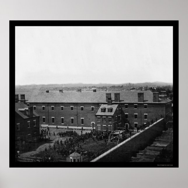 Poster Exécution des conspirateurs Lincoln 1865 (Devant)