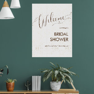 Poster Exemple de Bienvenue de Fête de Mariage Minimalist