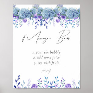 Poster Exemple Jardin Floral Violet Panneau de la barre M