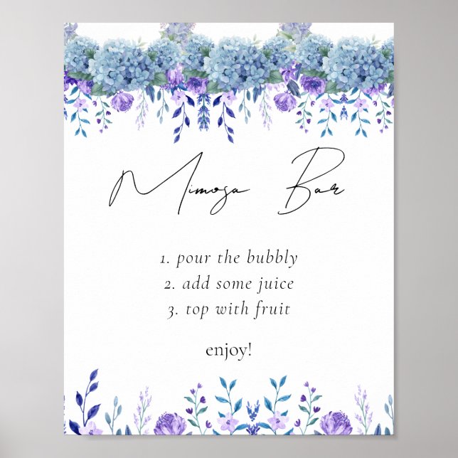 Poster Exemple Jardin Floral Violet Panneau de la barre M (Devant)