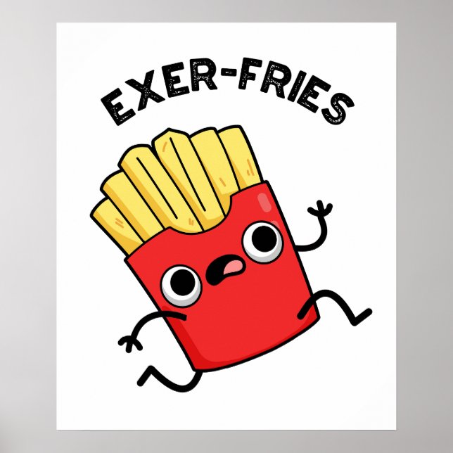 Poster Exer-frites Funny Fries Puns (Devant)