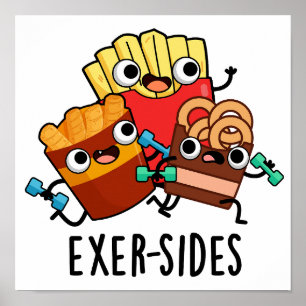 Poster Exer-side Funny Exercice Pun