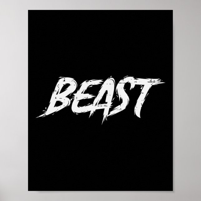 Poster Exercice Beast Gym Bodybuilding Entraînement Fitne (Devant)