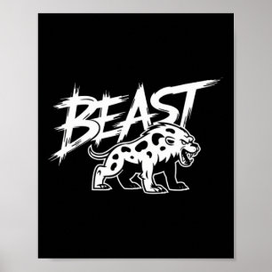 Poster Exercice Beast Gym Bodybuilding Entraînement Fitne