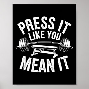Poster Exercice Bench Press Bodybuilding Fitness Workout