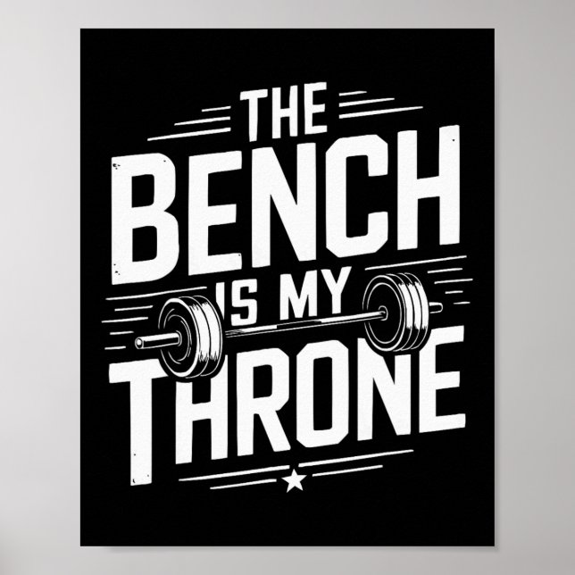 Poster Exercice Bench Press Bodybuilding Fitness Workout (Devant)