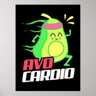 Poster Exercice cardio Avocado