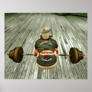 Poster Exercice De Formation Poids Du Propriétaire Du Gym