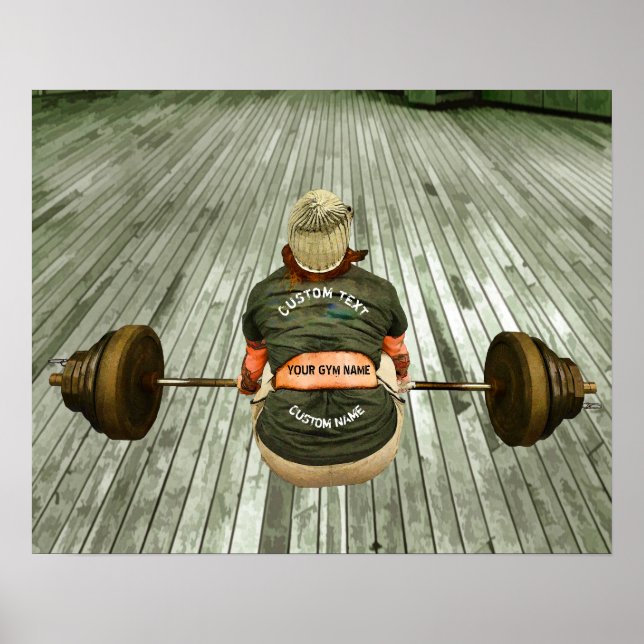 Poster Exercice De Formation Poids Du Propriétaire Du Gym (Devant)