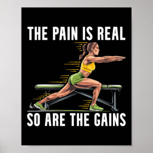 Poster Exercice de squat bulgare musculation fitness
