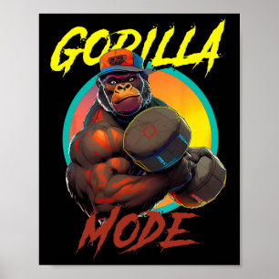Poster Exercice en mode Gorilla de construction du corps