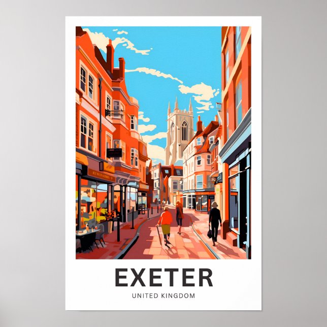 Poster Exeter Royaume-Uni Imprimer (Devant)