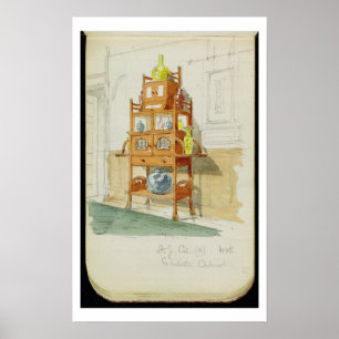 Poster Exhibition Cabinet, c.1860s-70s (w/c & pencil on p