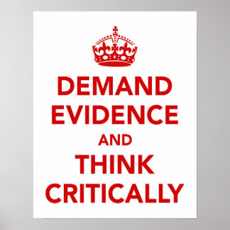 Poster Exiger des preuves et penser de manière critique