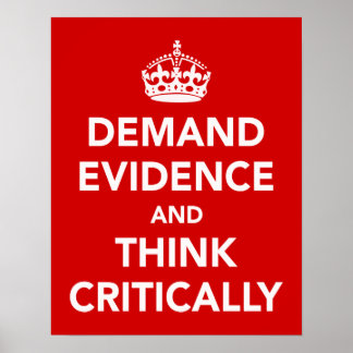 Poster Exiger des preuves et penser de manière critique