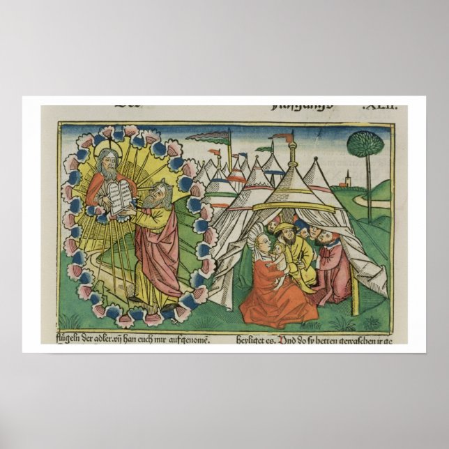 Poster Exode 20 1-5 Moïse recevant les Dix Commandements (Devant)