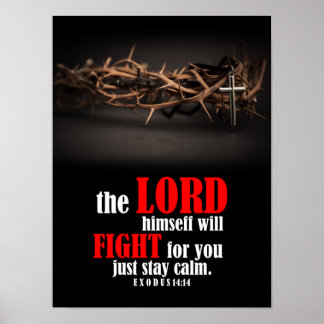 Poster Exodes 14:14 The Lord Himself Will Fight