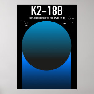Poster exoplanète K2-18b 