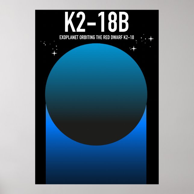 Poster exoplanète K2-18b (Devant)