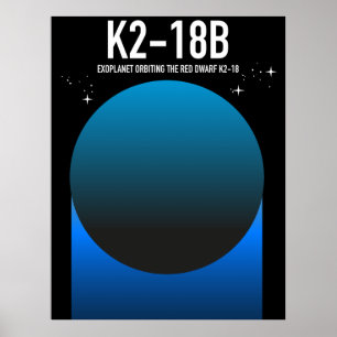 Poster exoplanète K2-18b 