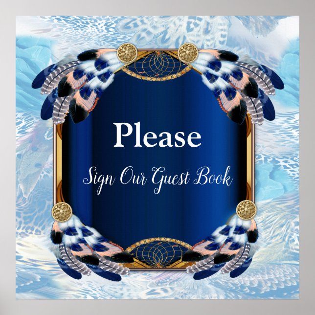 Poster Exotic Blue Dream Catcher Mariage (Devant)