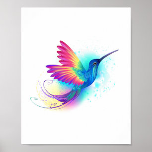 Poster Exotic Rainbow Hummingbird