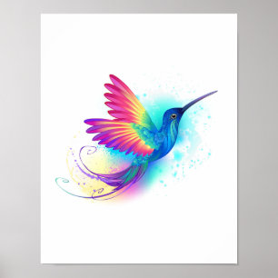 Poster Exotic Rainbow Hummingbird