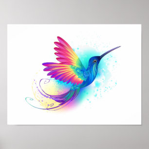 Poster Exotic Rainbow Hummingbird