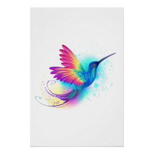 Poster Exotic Rainbow Hummingbird
